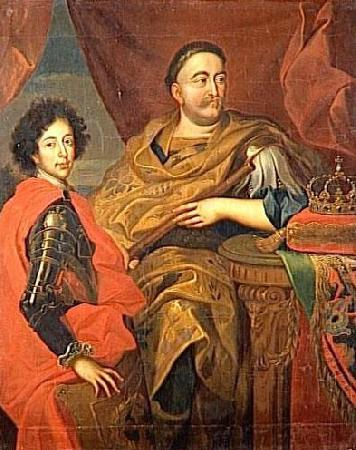 Jan Tricius Portrait of John III Sobieski with his son oil painting picture